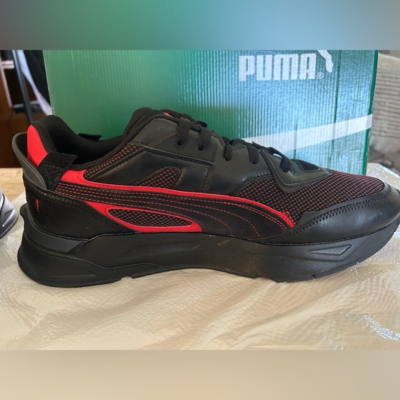PUMA Scuderia Ferrari Mirage Sport 'Black Rosso Corsa' Sneakers 307635-01 Sz 13 - Picture 11 of 16
